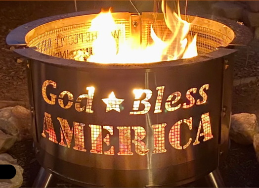 god bless america firepit